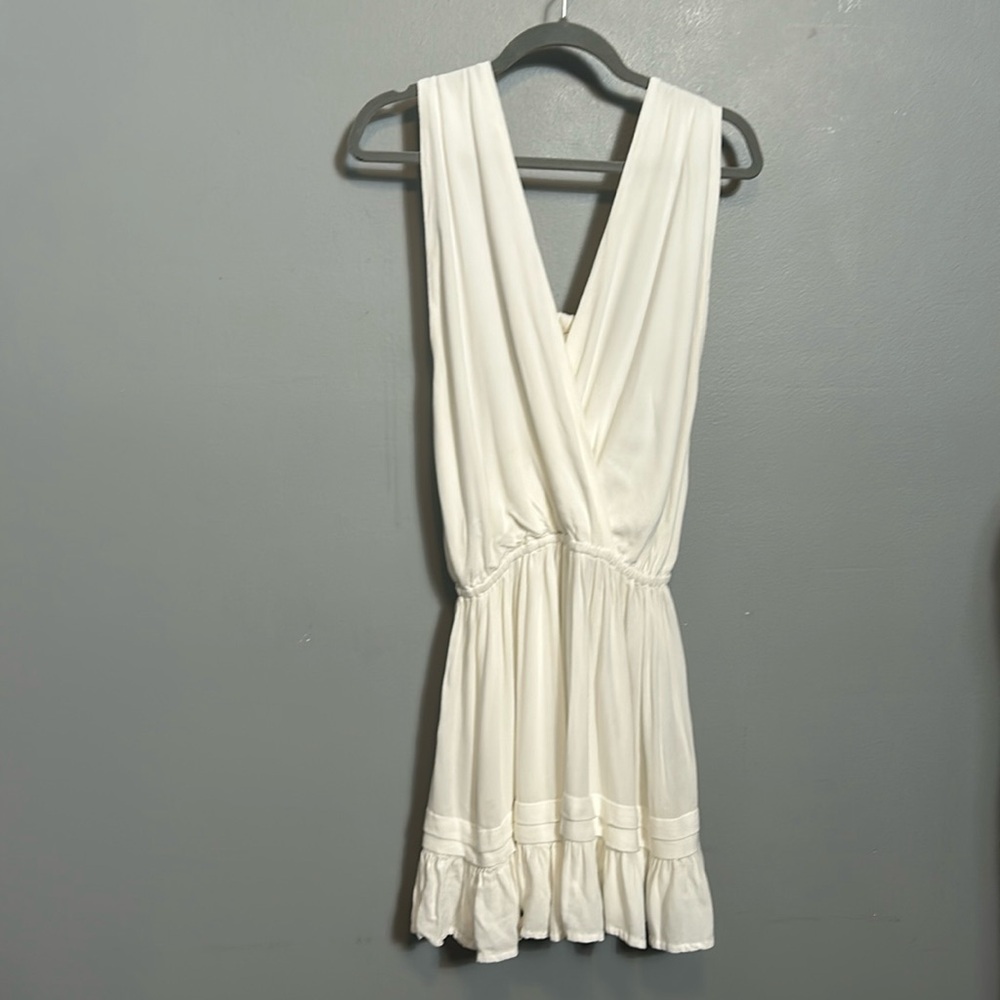 Indah White Ruffled Wrap Sundress